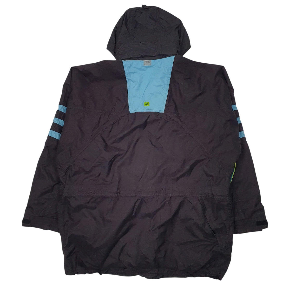 Mens Black Adidas Vintage 90s Equipment  Coat