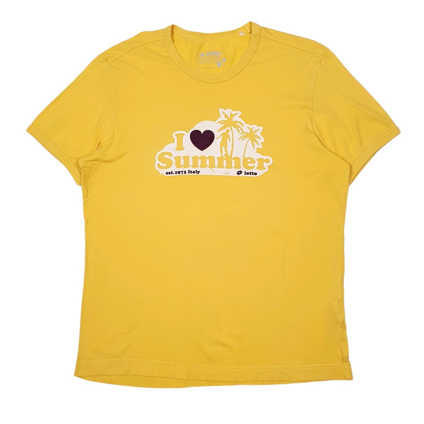 Mens Yellow Lotto  Short Sleeve T Shirt