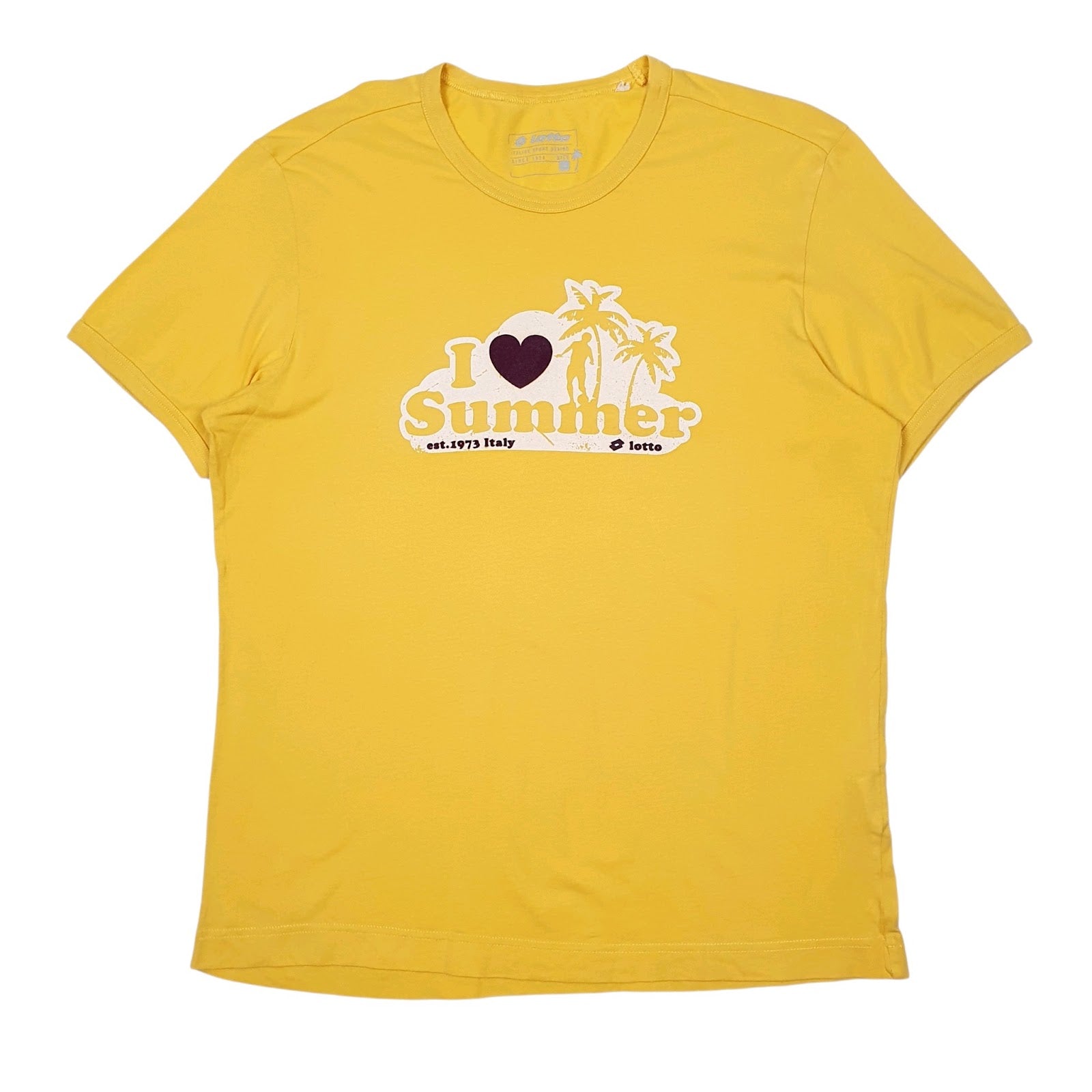 Mens Yellow Lotto  Short Sleeve T Shirt