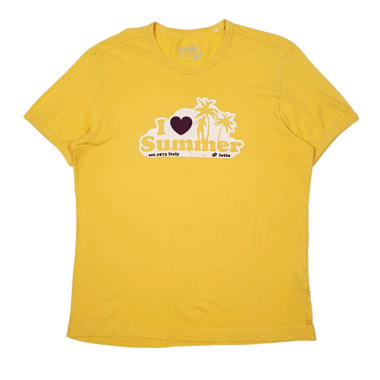 Mens Yellow Lotto  Short Sleeve T Shirt
