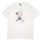 Mens White Fruit Of The Loom Vintage 90s 3D Caricature Short Sleeve T Shirt