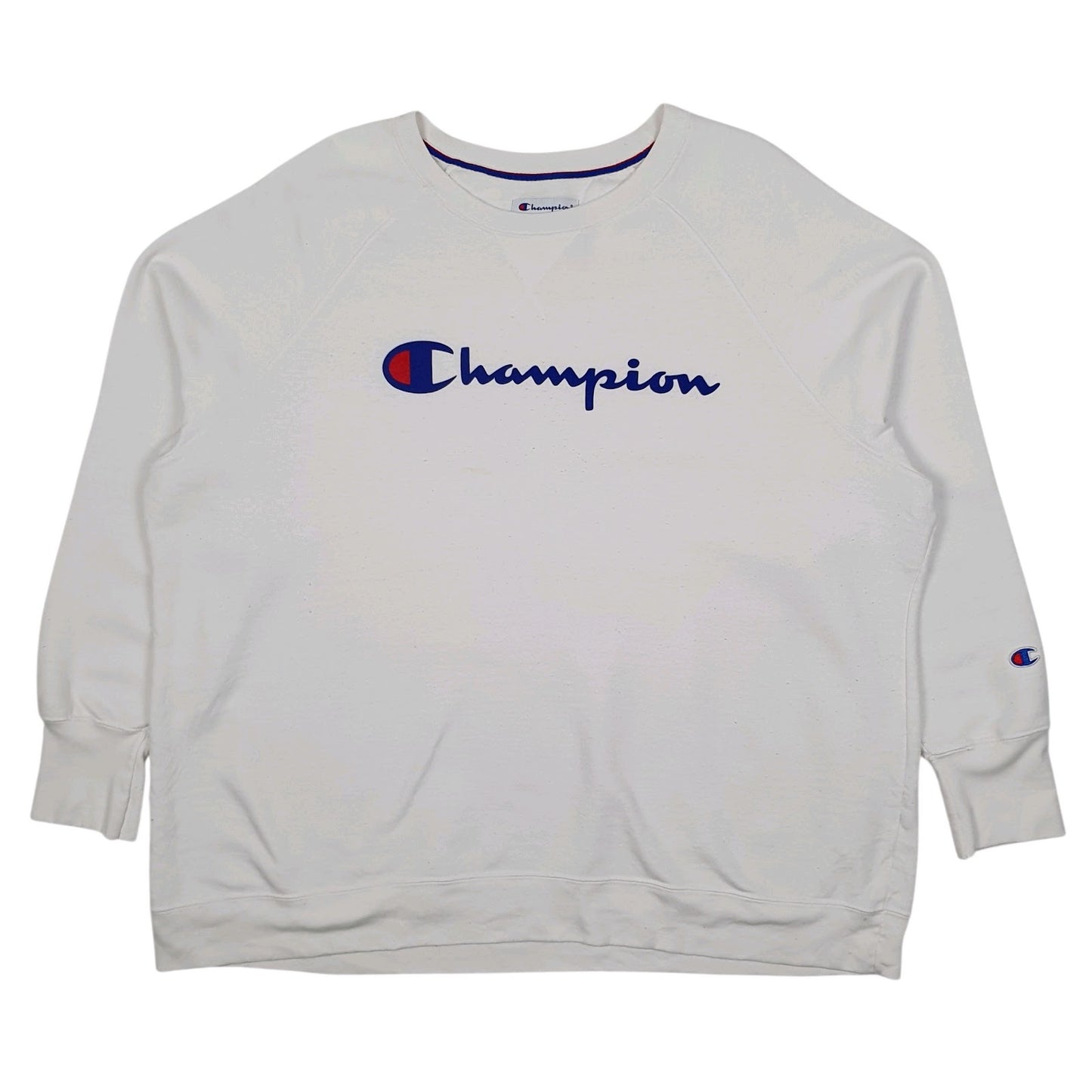 Womens White Champion  Crewneck Jumper