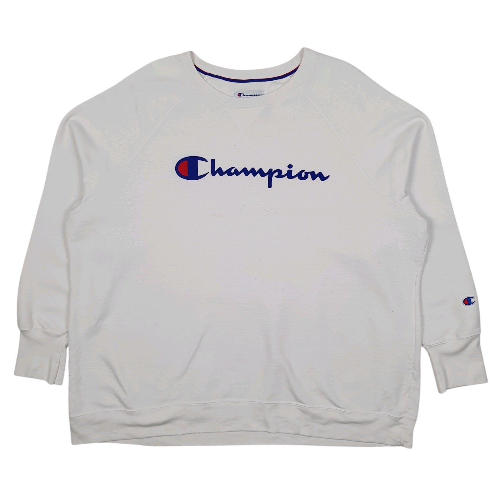 Womens White Champion  Crewneck Jumper
