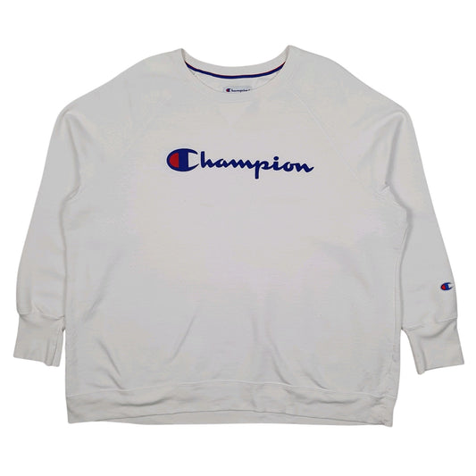 Womens White Champion  Crewneck Jumper