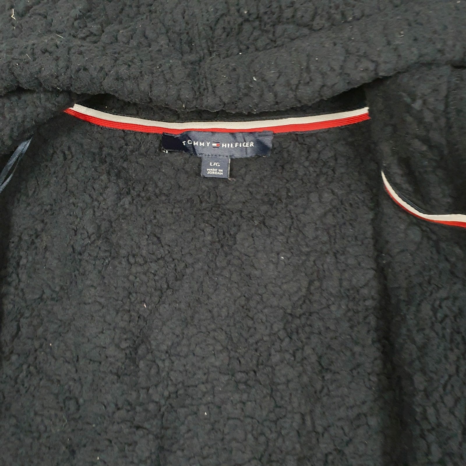 Womens Navy Tommy Hilfiger Sherpa Hoodie Cardigan Jumper