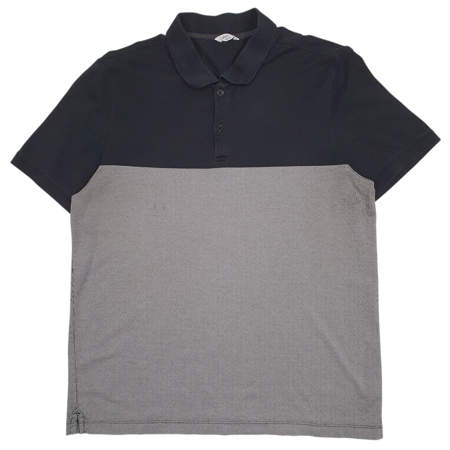 Mens Grey Calvin Klein  Short Sleeve Polo Shirt