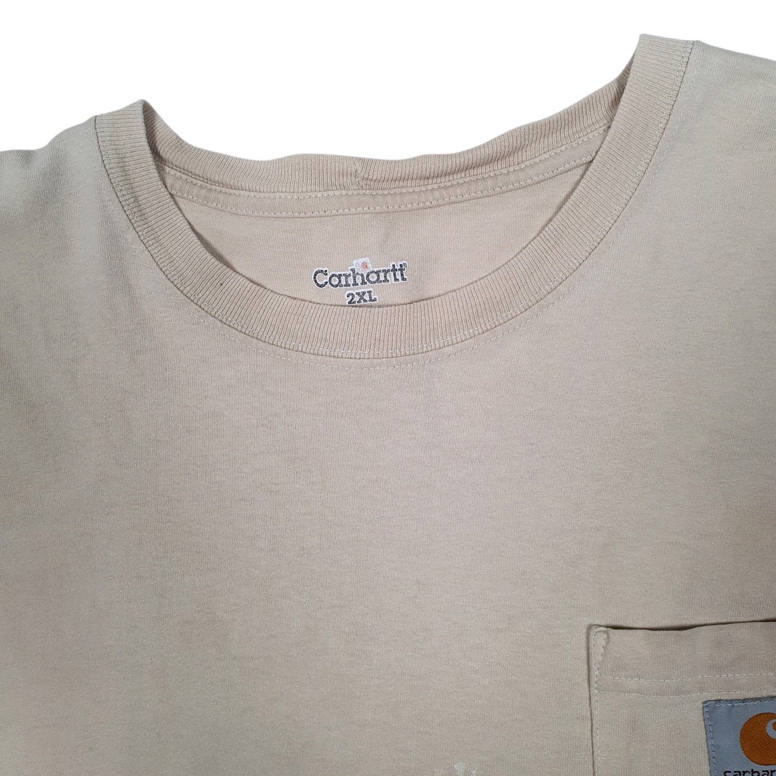 Mens Beige Carhartt   T Shirt