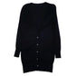 Womens Black Unbranded Cardigan Longline Long Sleeve Dress