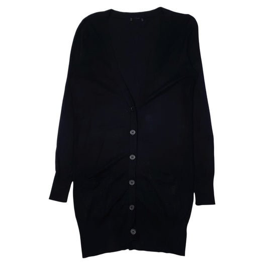 Womens Black Unbranded Cardigan Longline Long Sleeve Dress