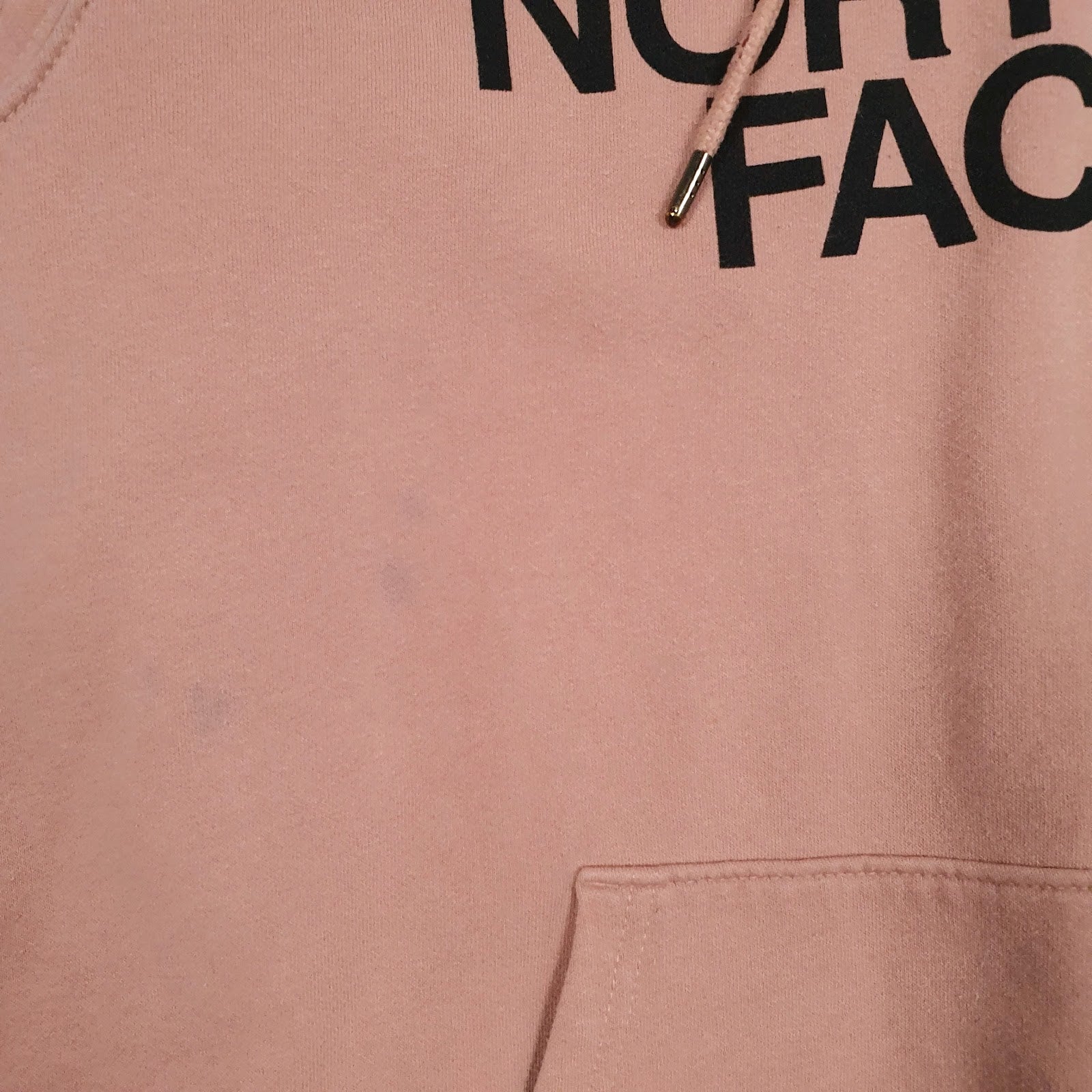 Mens Pink The North Face Spellout Hoodie Jumper