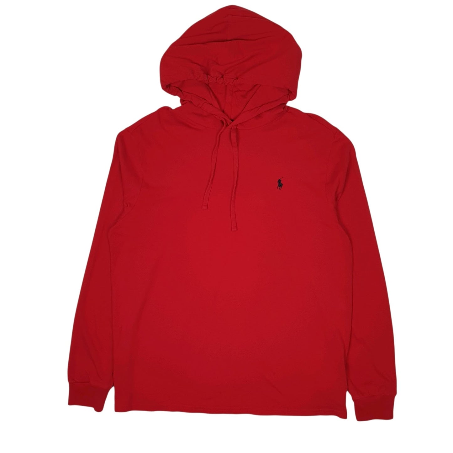 Mens Red Polo Ralph Lauren Hoodie Long Sleeve T Shirt