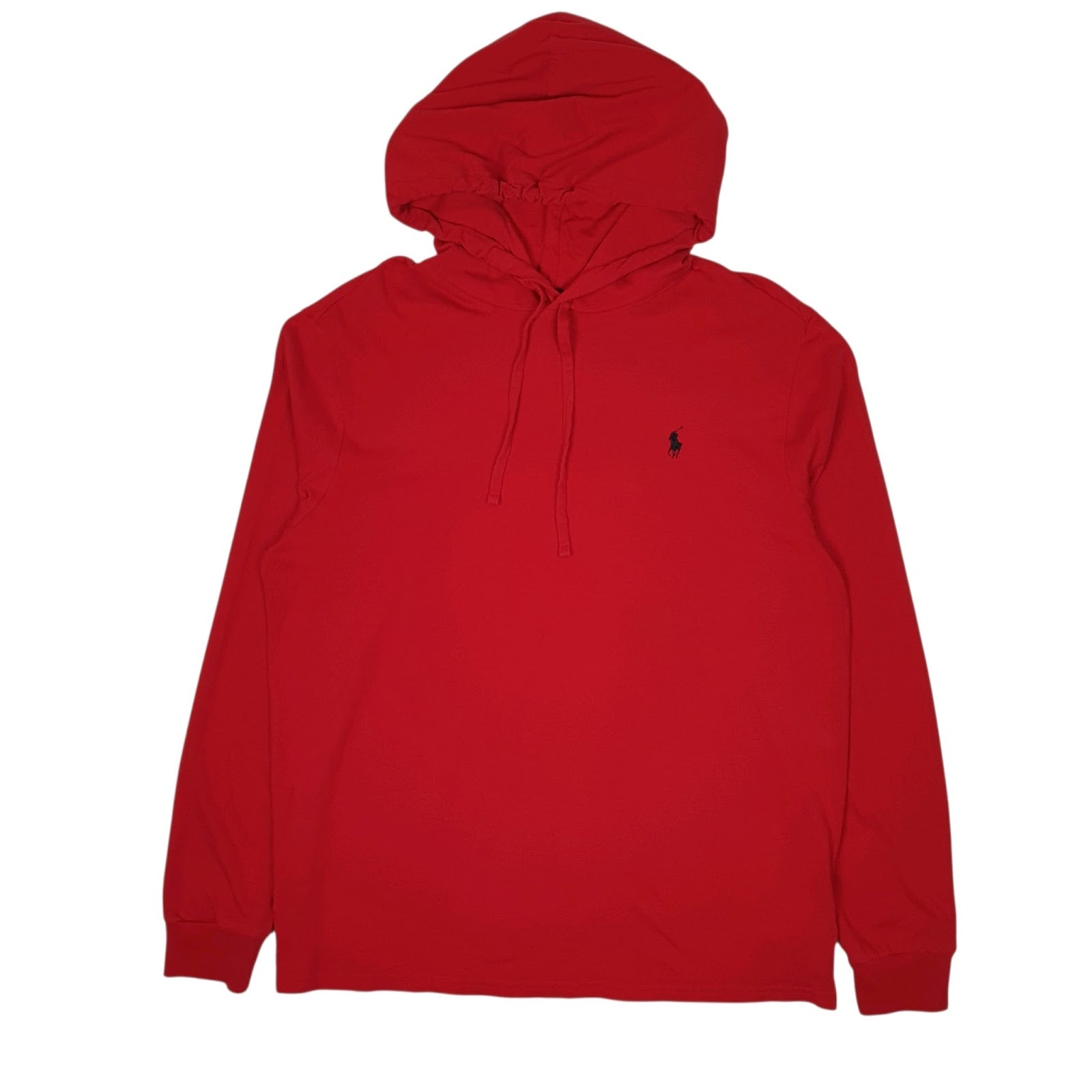 Mens Red Polo Ralph Lauren Hoodie Long Sleeve T Shirt