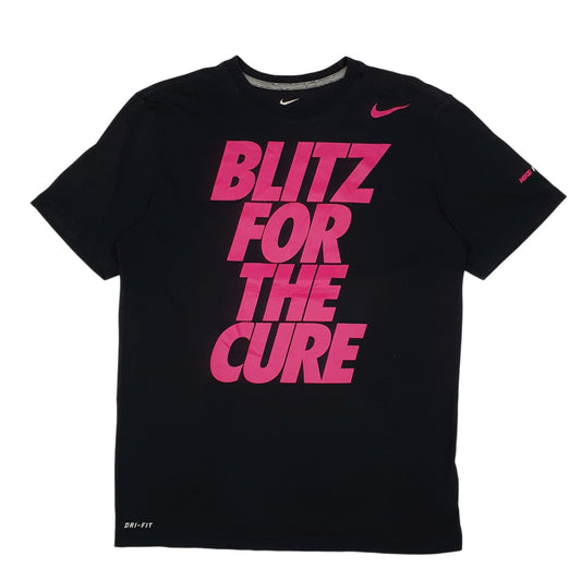 Mens Black Nike Dri Fit Football Blitz For The Cure Short Sleeve T Shirt