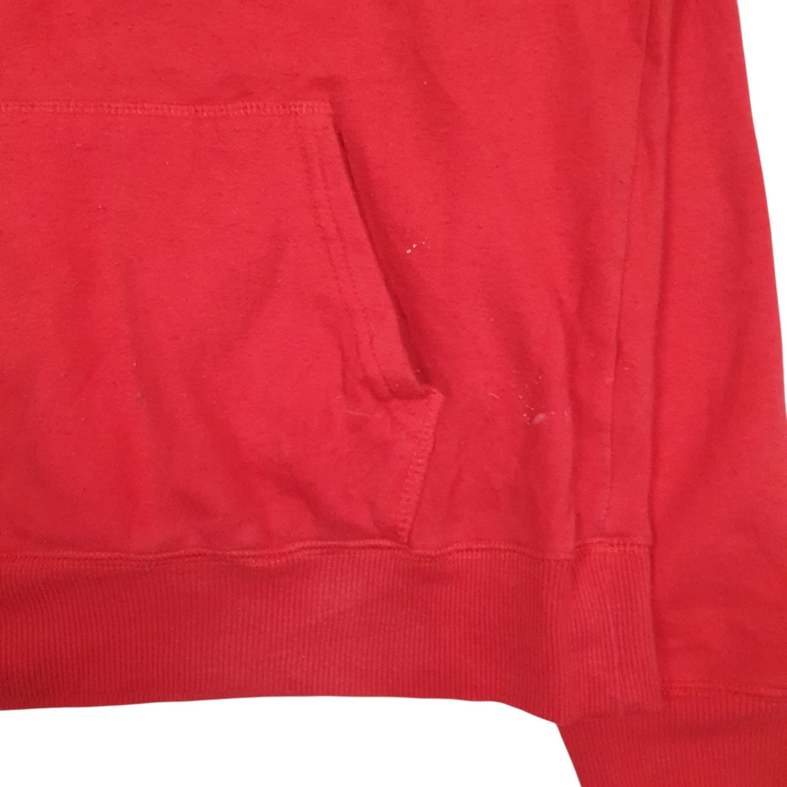 Womens Red Champion Spellout Hoodie Jumper