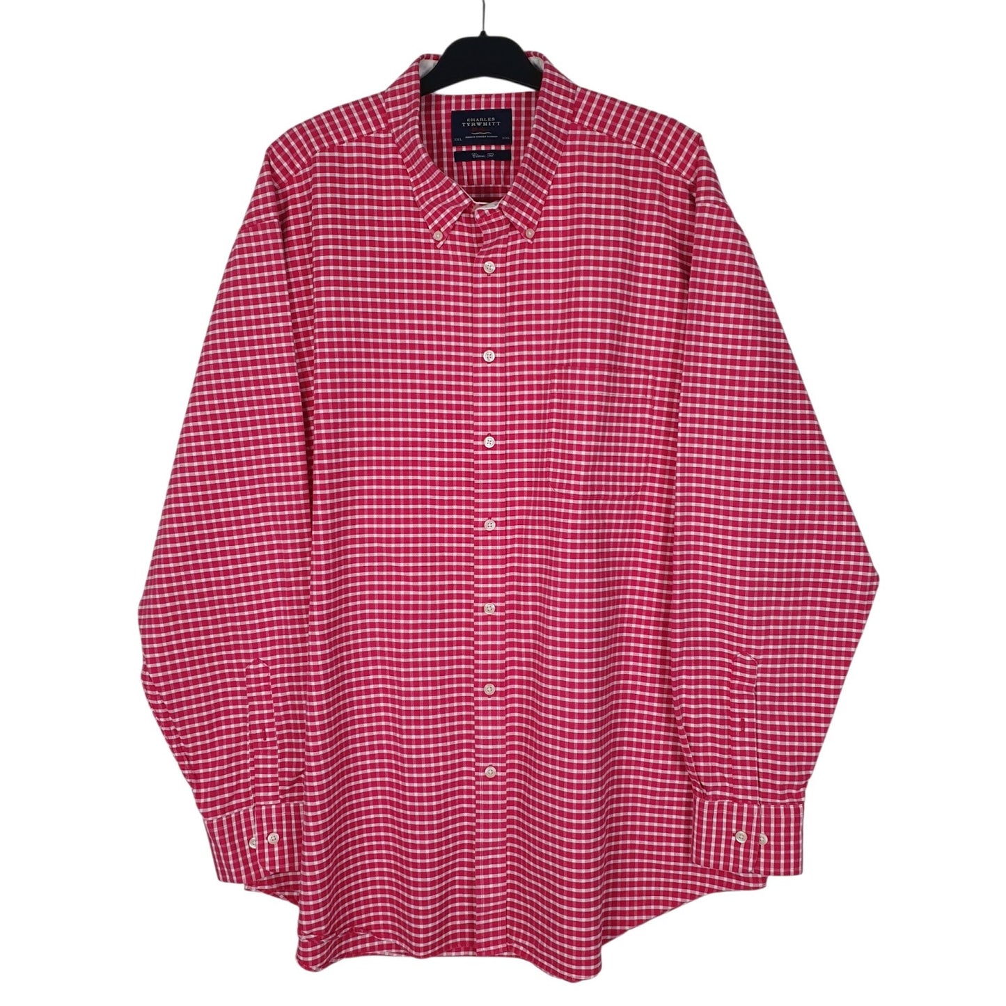 Mens Pink Charles Tyrwhitt Oxford Long Sleeve Shirt