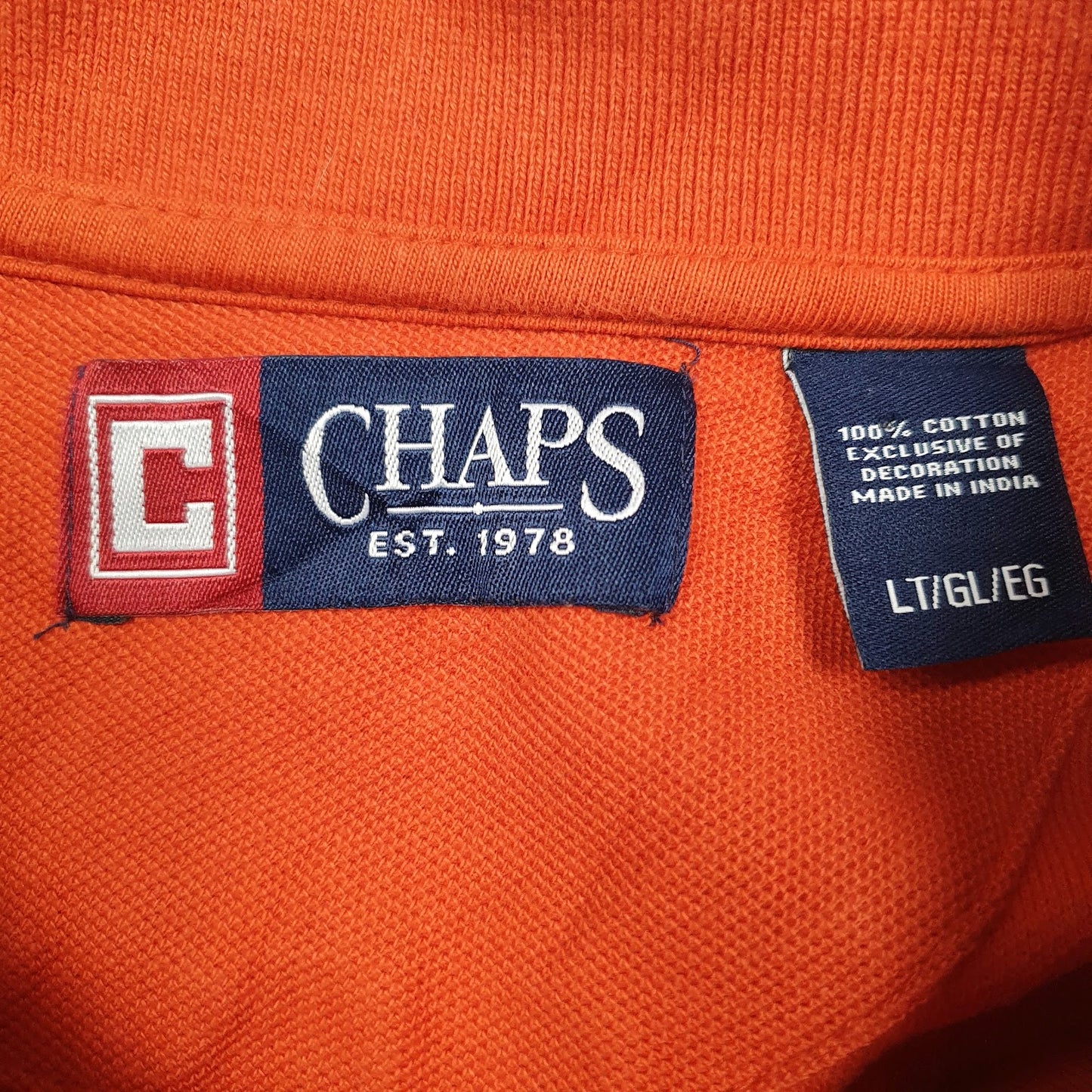 Mens Orange Chaps   Polo Shirt