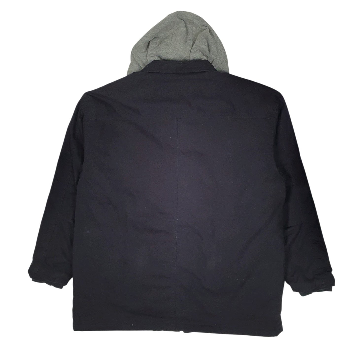 Mens Navy Wrangler Hooded Chore  Coat