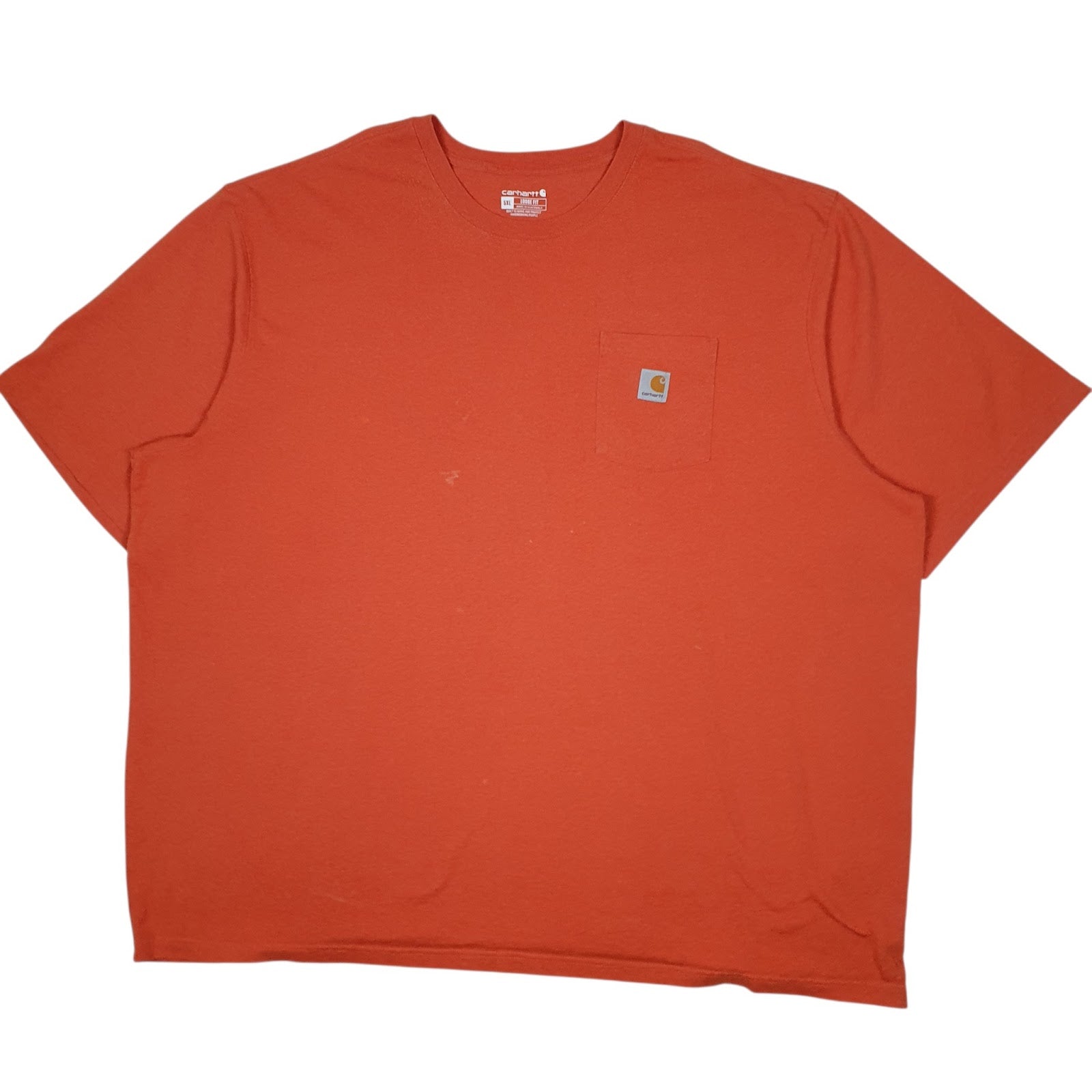Mens Orange Carhartt  Short Sleeve T Shirt