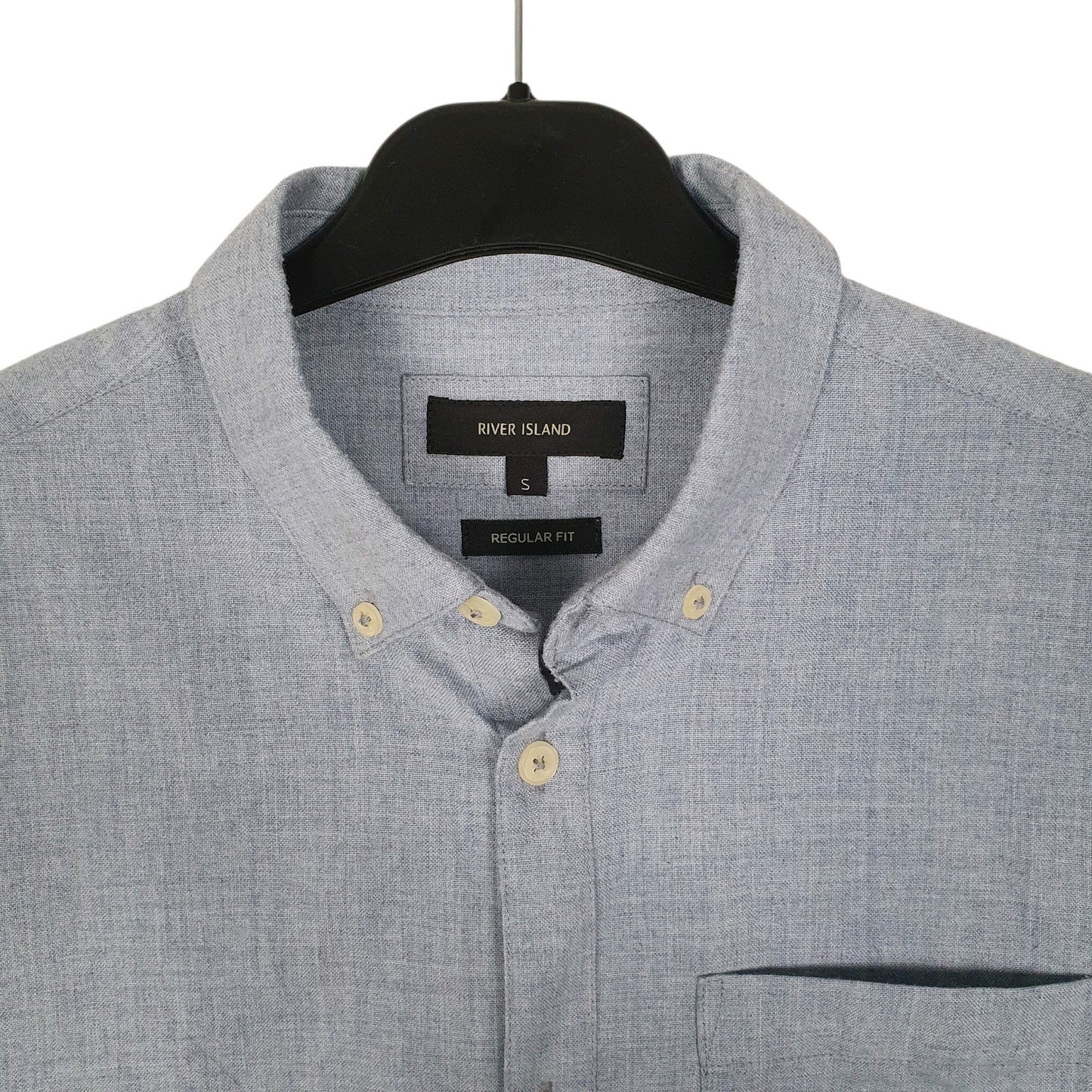 Mens Blue River Island   Shirt