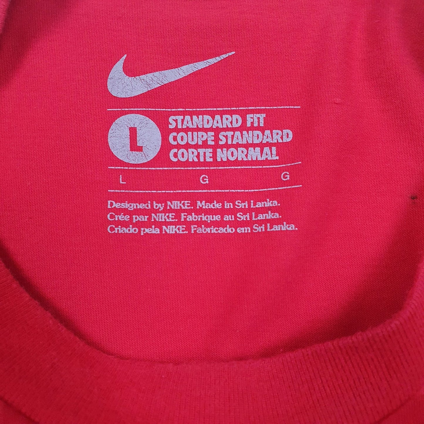 Mens Red Nike Manchester United  T Shirt