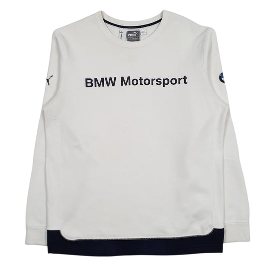 Mens White Puma BMW Motorsport Crewneck Jumper