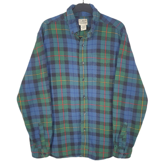 Mens Green L.L.Bean Flannel Long Sleeve Shirt