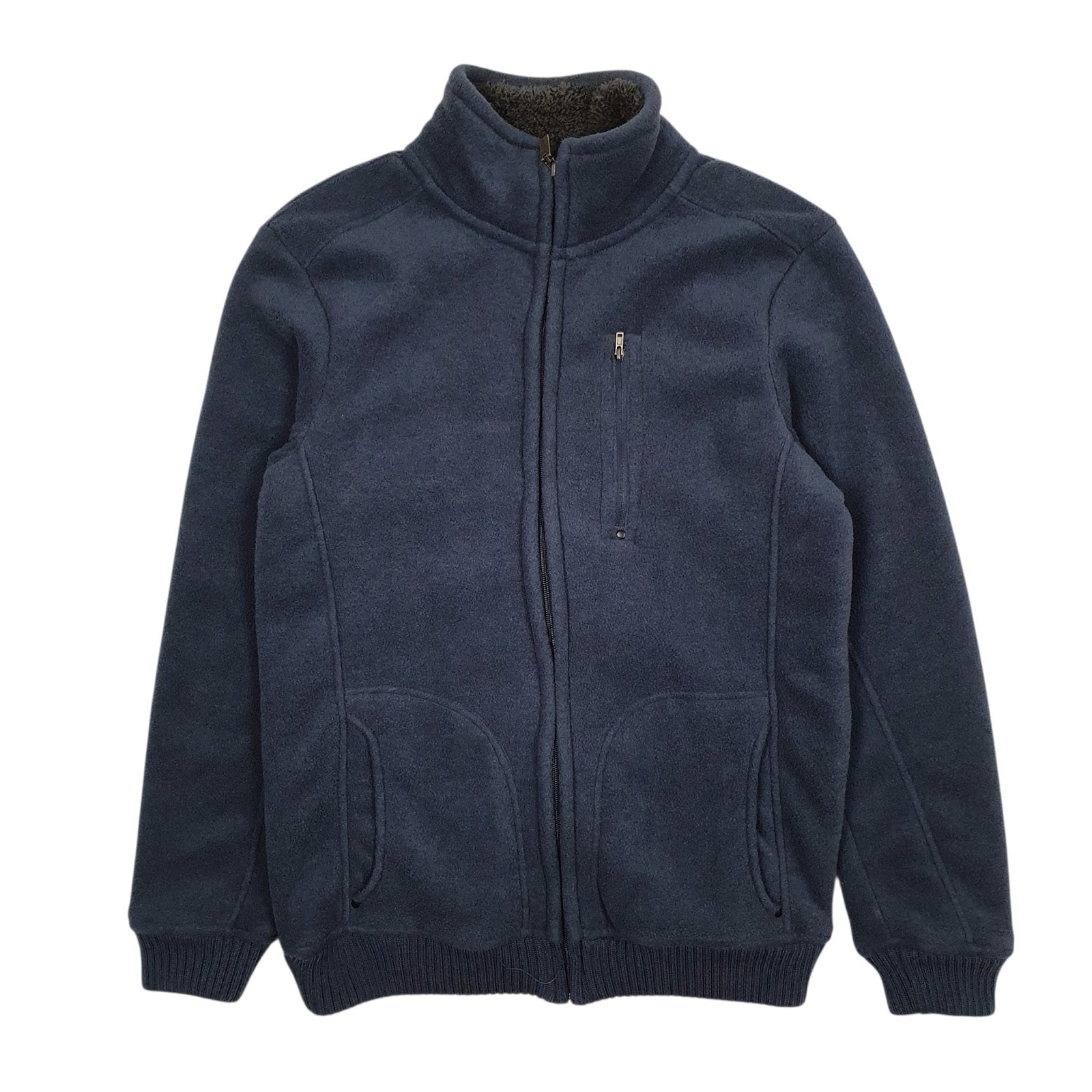 Mens Navy Cedarwood State Sherpa Lined Full Zip Jumper