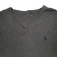 Mens Grey Polo Ralph Lauren  V Neck Jumper
