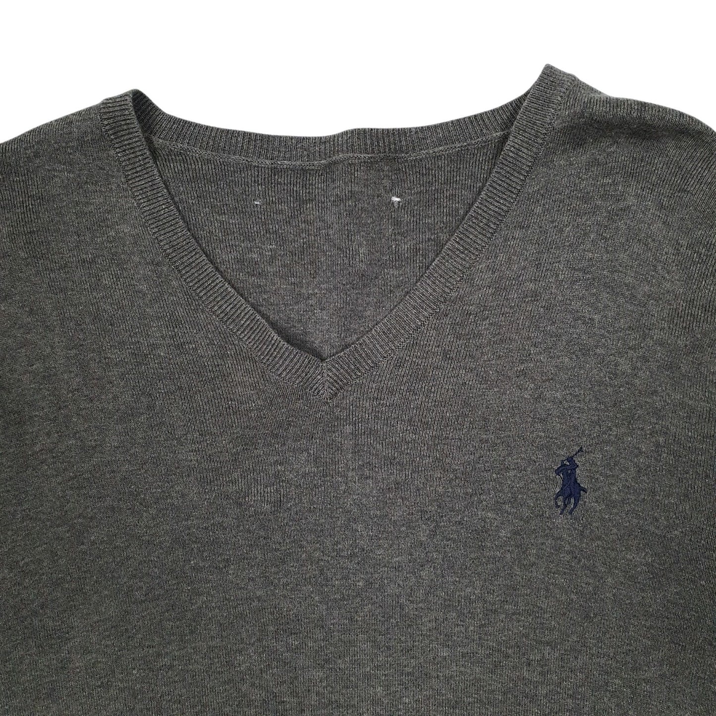 Mens Grey Polo Ralph Lauren  V Neck Jumper