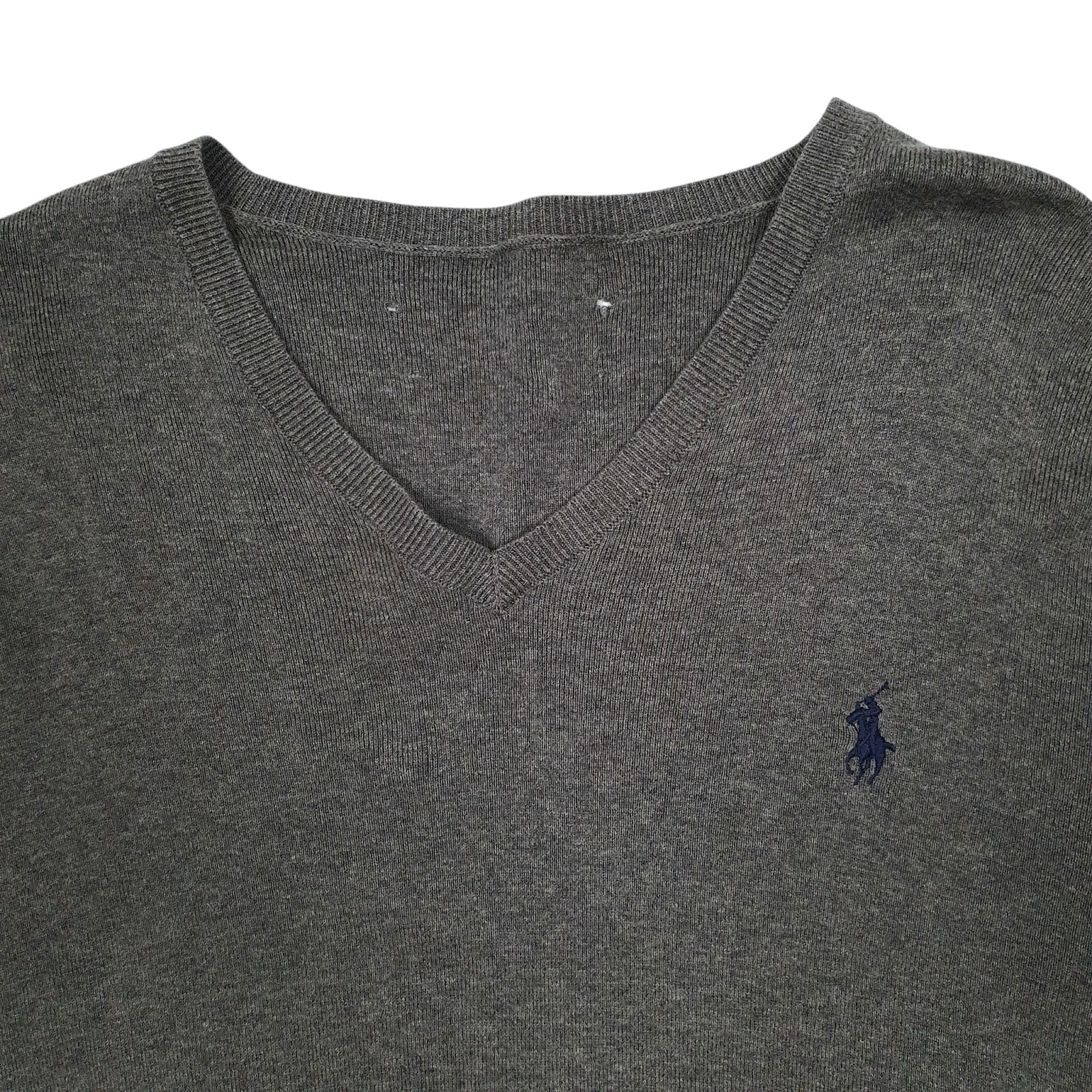 Mens Grey Polo Ralph Lauren  V Neck Jumper