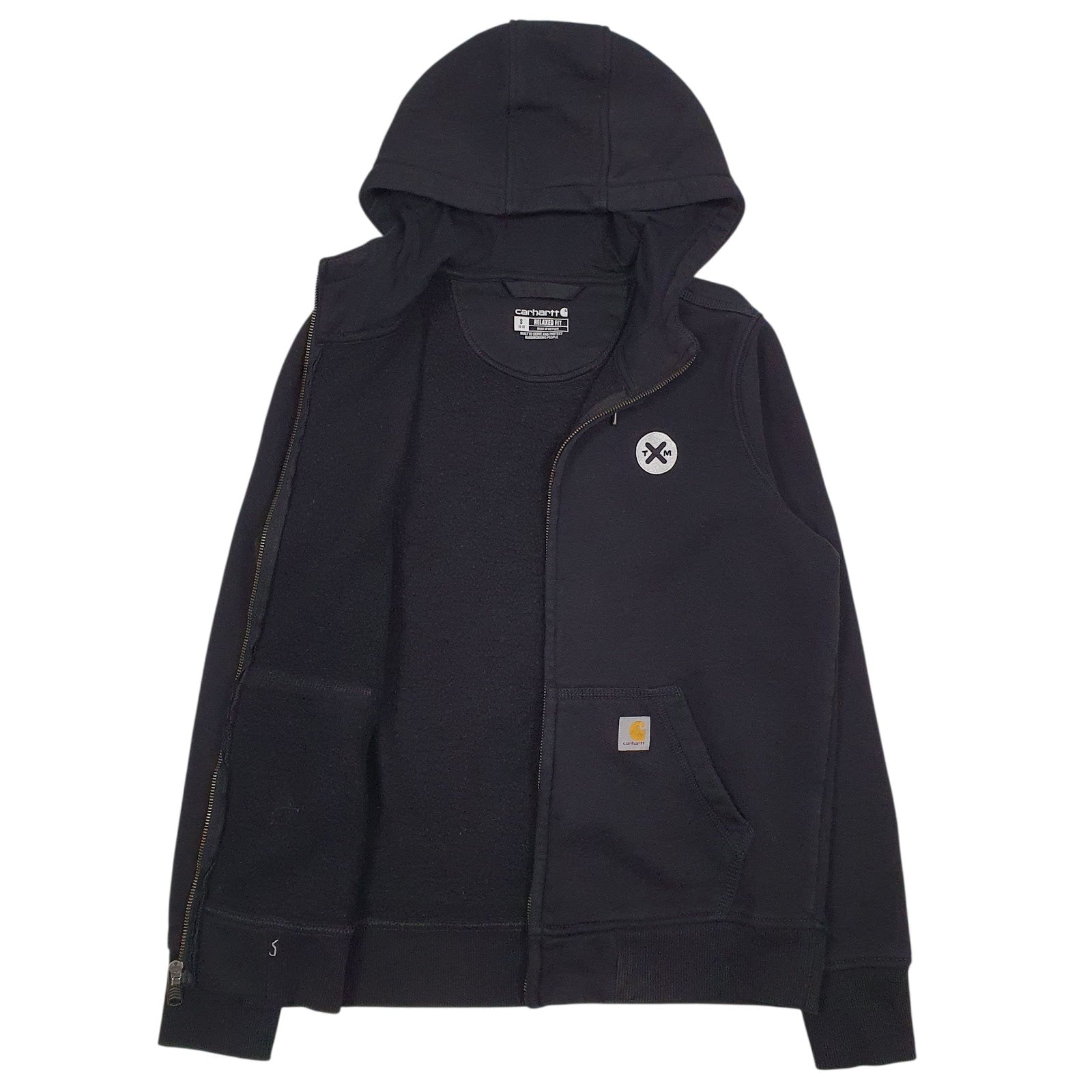 Womens Black Carhartt  Full Zip Jumper
