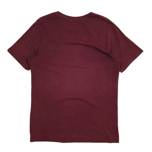 Mens Burgundy Levis   T Shirt