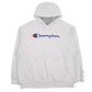 Mens Blue Champion Spellout Hoodie Jumper