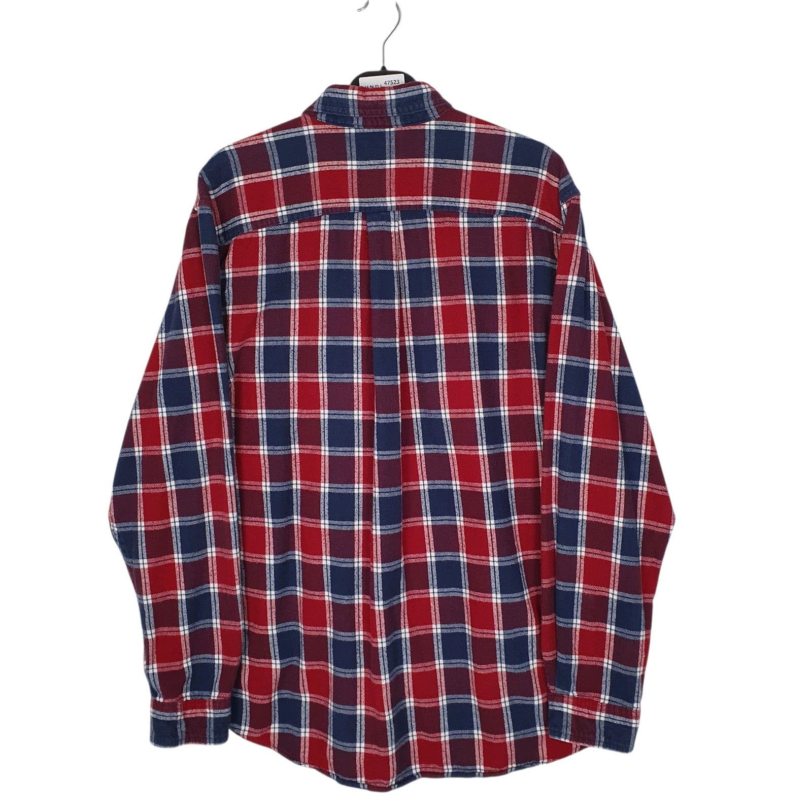 Mens Red L.L.Bean Scoth Plaid Flannel  Shirt