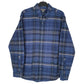 Mens Blue Eddie Bauer Flannel Long Sleeve Shirt