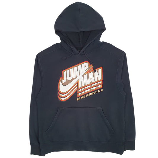 Mens Black Nike Air Jordan Jump Man NBA World Champs 91/92/93 Hoodie Jumper