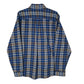 Mens Blue Eddie Bauer Heavyweight Flannel Plaid  Shirt