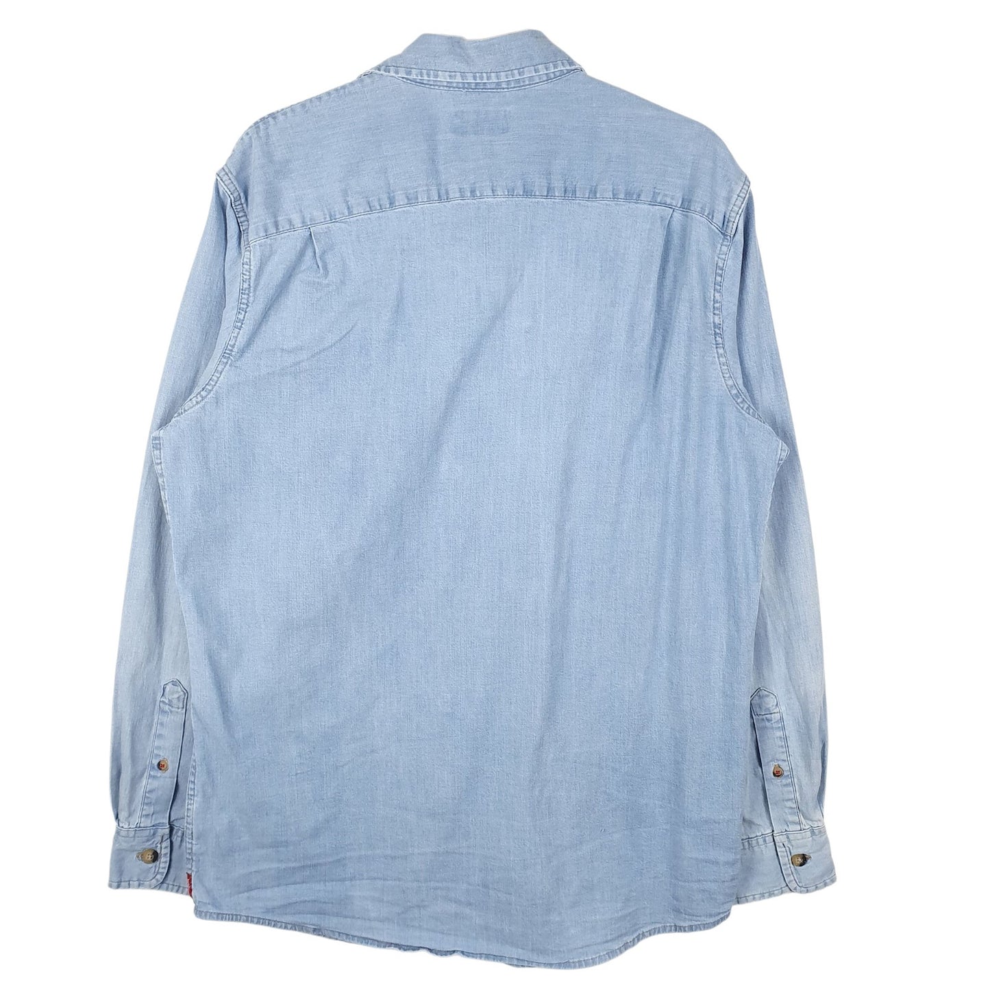 Mens Blue Wrangler  Full Zip Shirt