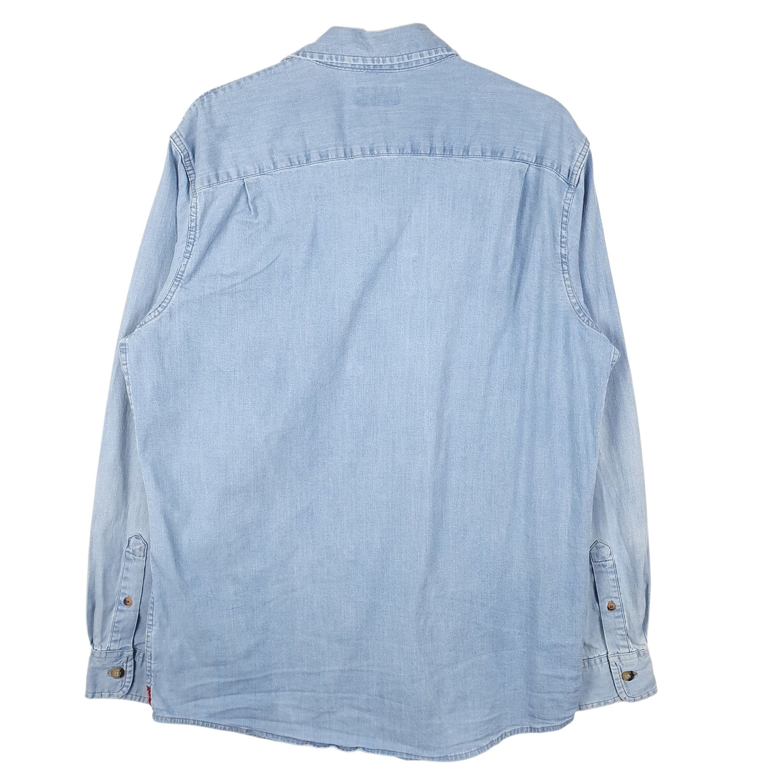 Mens Blue Wrangler  Full Zip Shirt