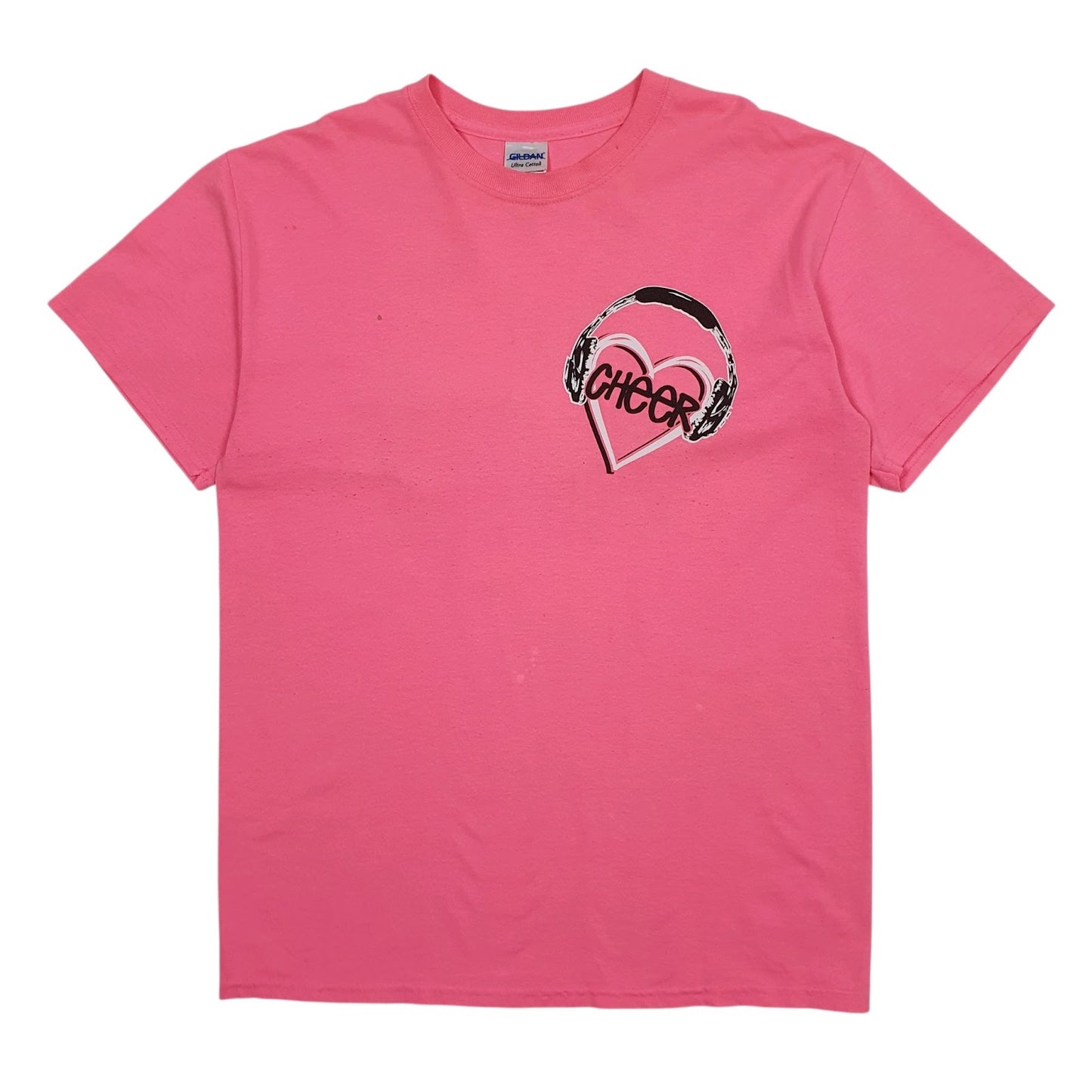 Mens Pink Gildan Beats Music Short Sleeve T Shirt