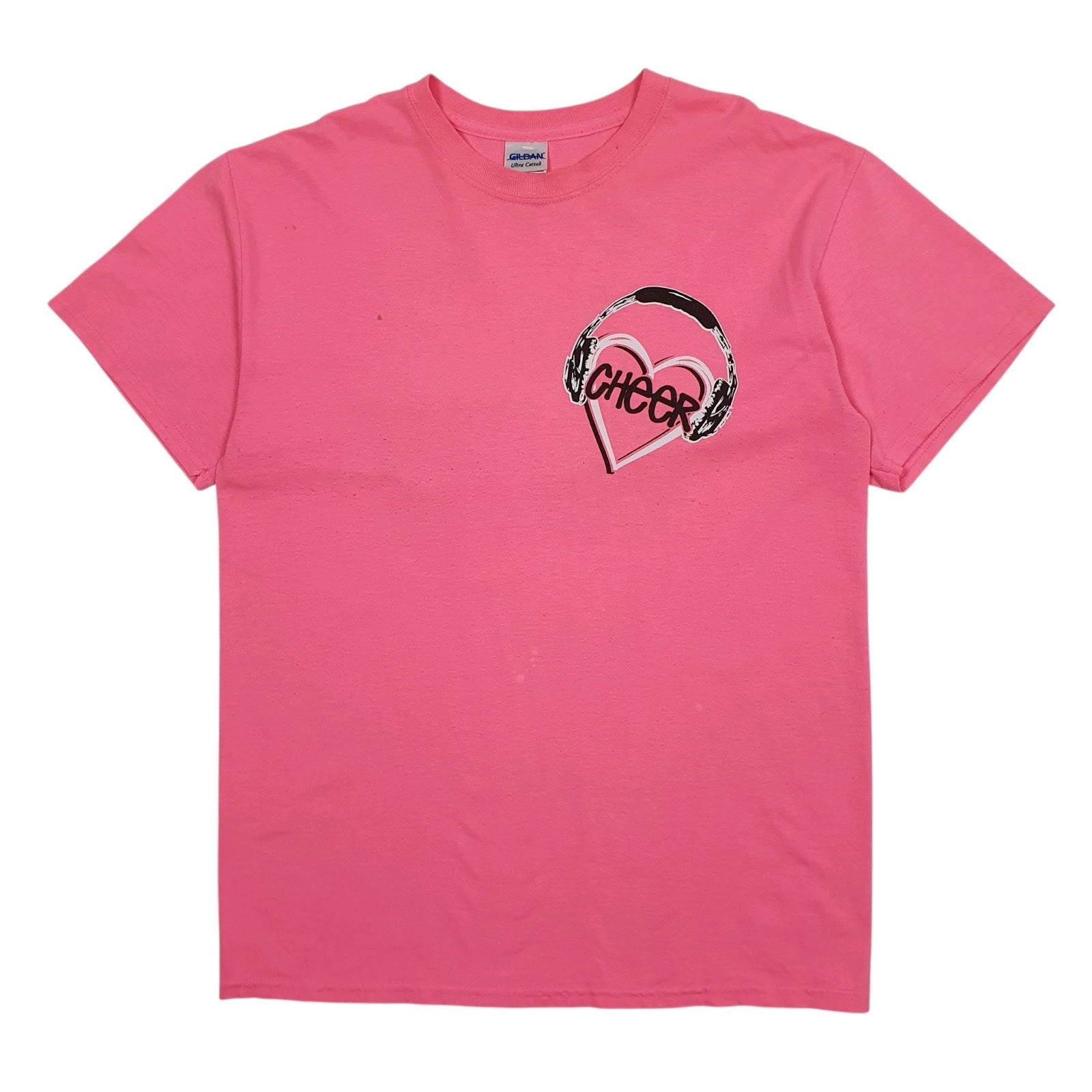 Mens Pink Gildan Beats Music Short Sleeve T Shirt