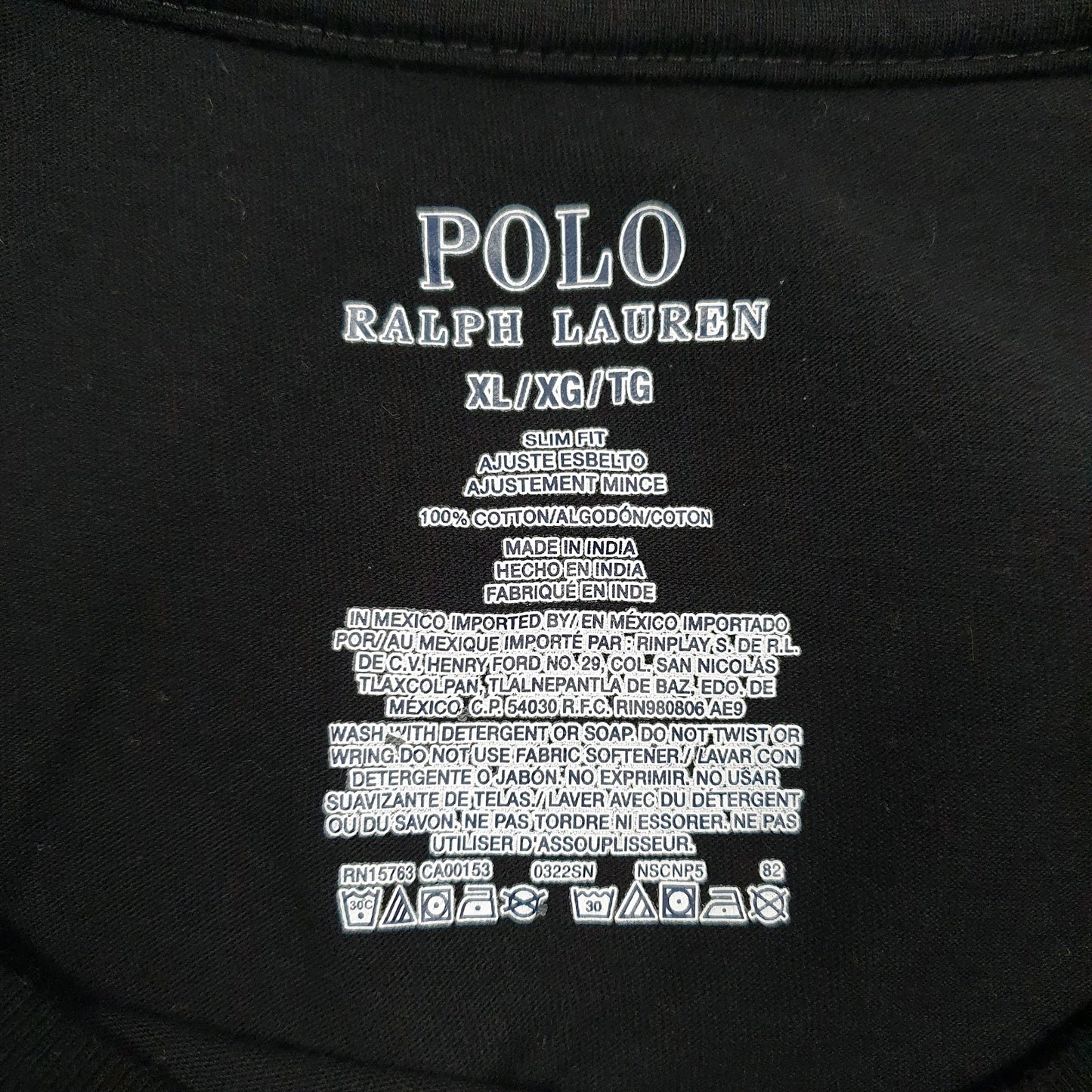Mens Black Polo Ralph Lauren   T Shirt