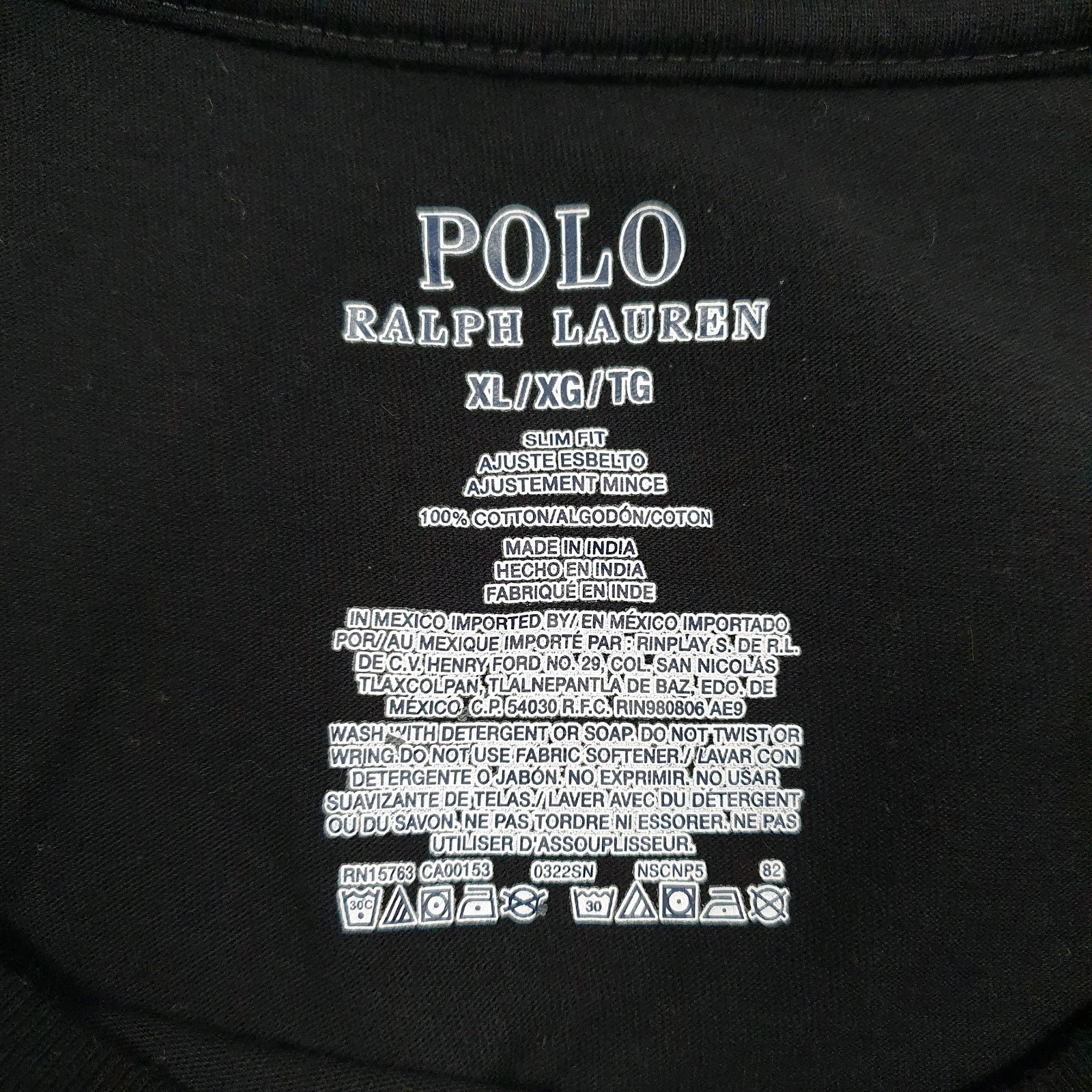Mens Black Polo Ralph Lauren   T Shirt
