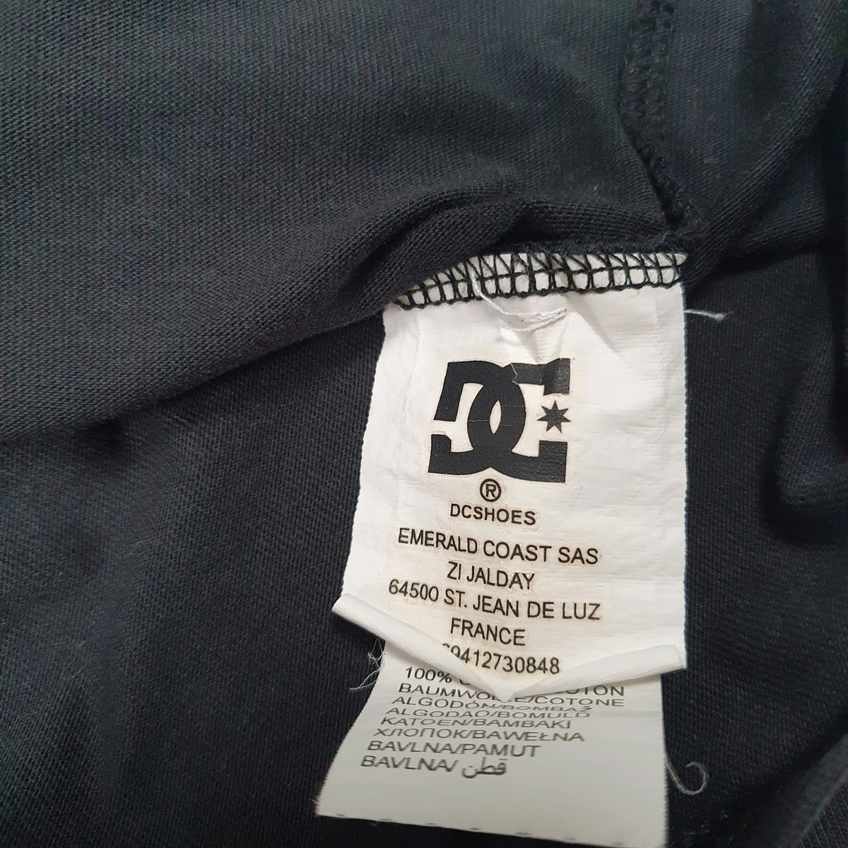 Mens Black DC Shoes   T Shirt