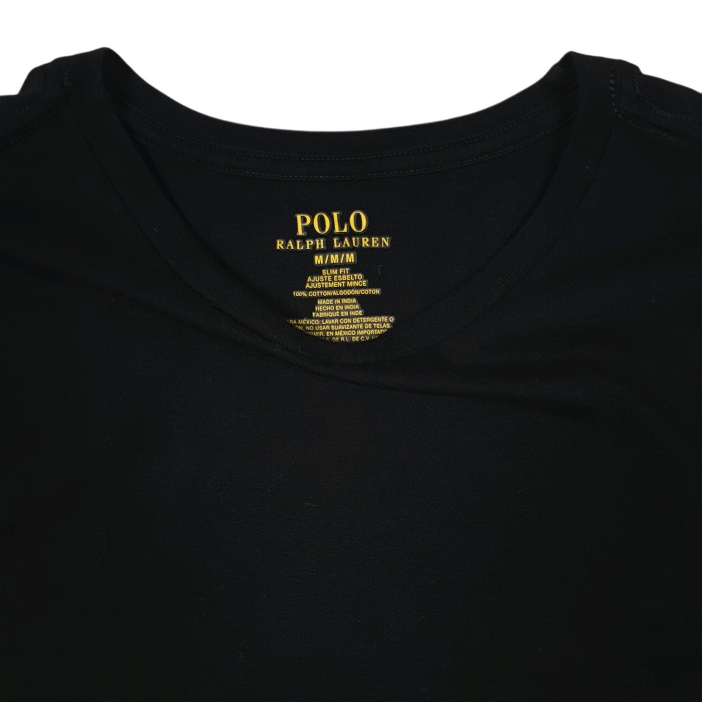 Mens Black Polo Ralph Lauren Slim Fit  T Shirt