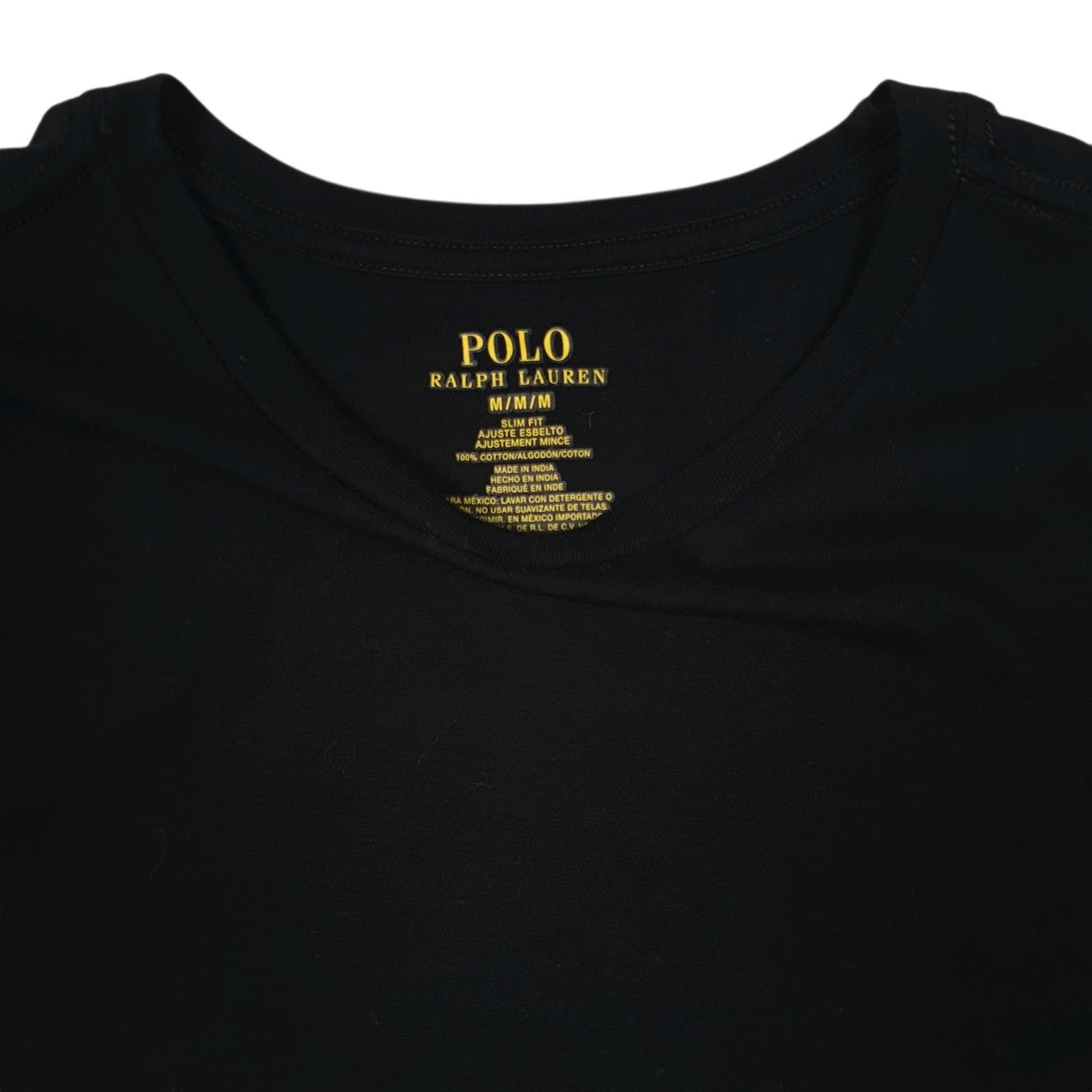 Mens Black Polo Ralph Lauren Slim Fit  T Shirt