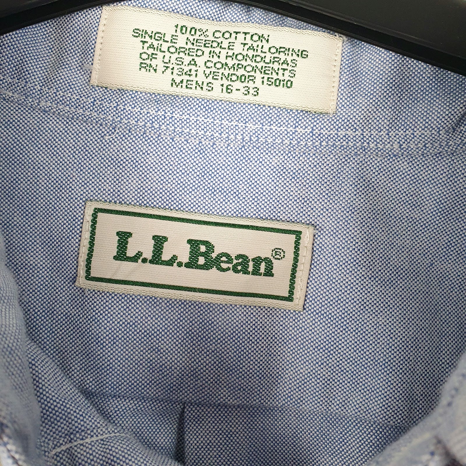 Mens Blue L.L.Bean Vintage 90s  Shirt