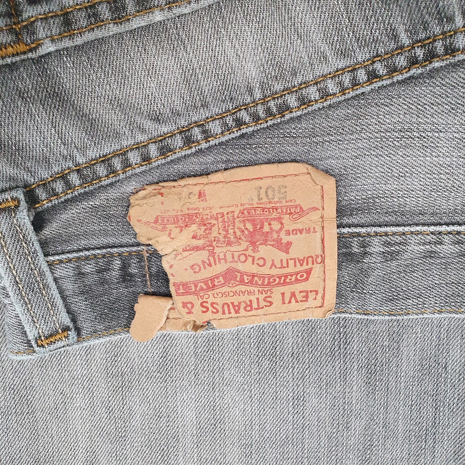 Mens Grey Levis   Jeans
