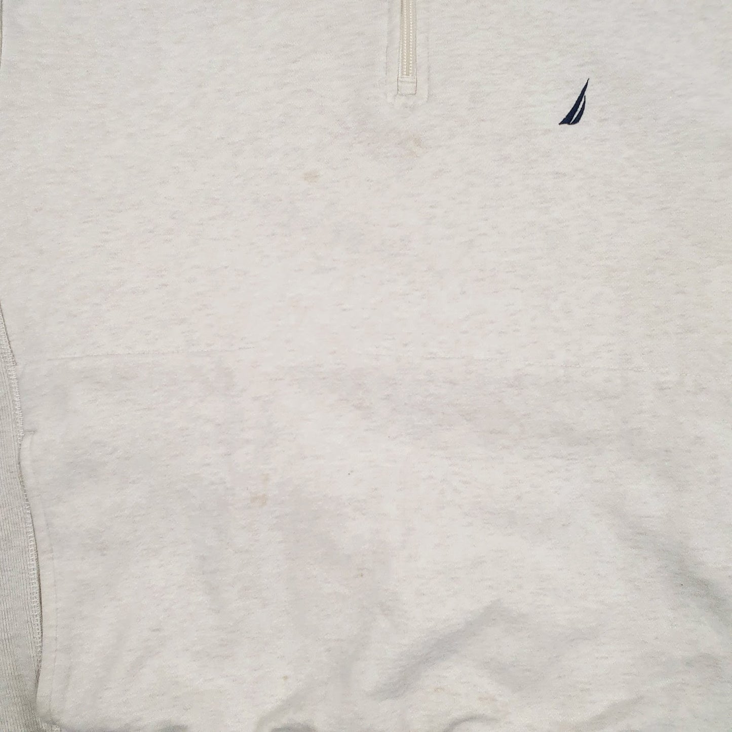 Mens Beige Nautica  Quarter Zip Jumper