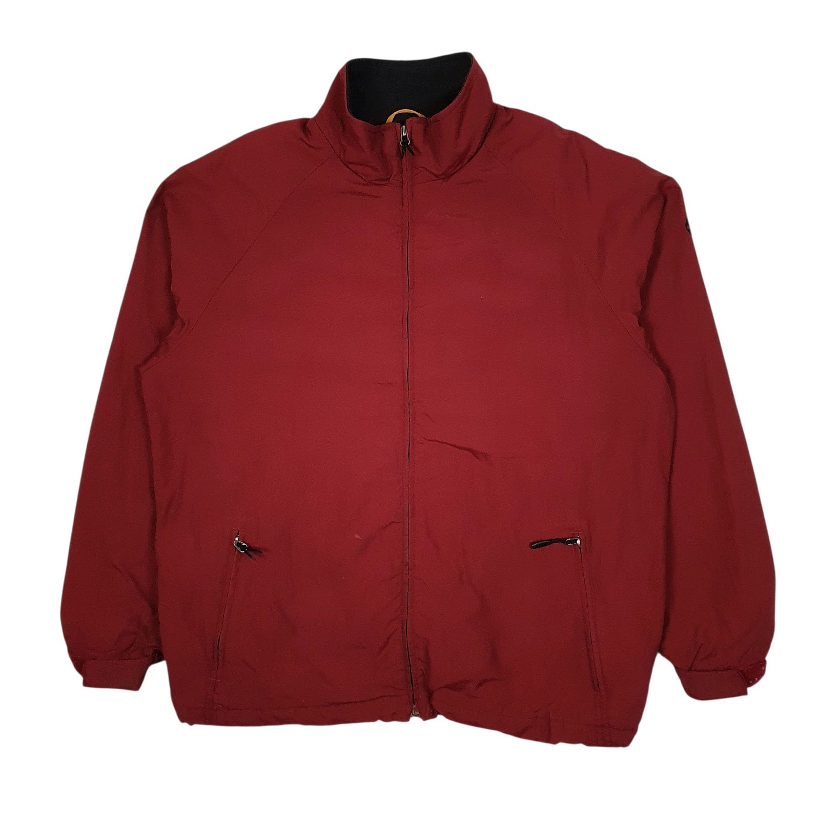 Mens Red Timberland Windbreaker Hoodie Coat
